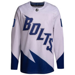 Alternative view of Custom Tampa Bay Lightning White 2022 Stadium Series Primegreen Jersey - All Stitched