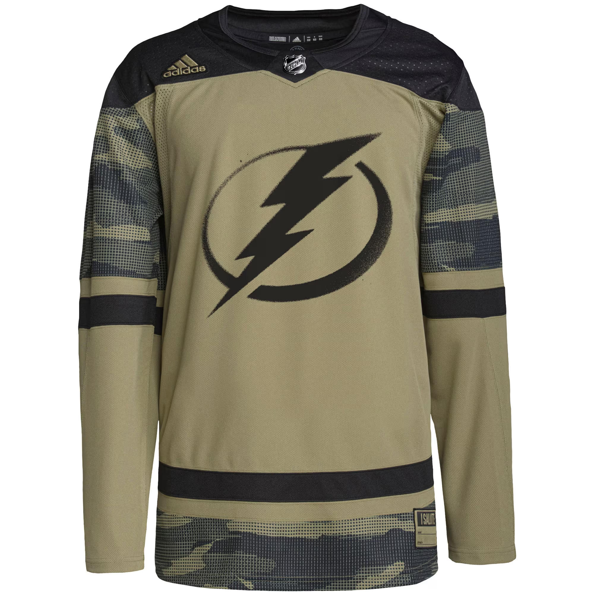 Custom Tampa Bay Lightning Camo Military Appreciation Jersey - All Stitched - Image 2