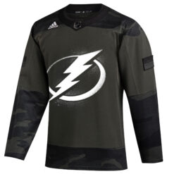 Alternative view of Custom Tampa Bay Lightning Camo Military Appreciation Primegreen Jersey - All Stitched
