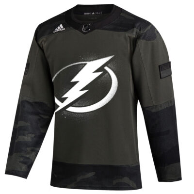 Alternative view of Custom Tampa Bay Lightning Camo Military Appreciation Primegreen Jersey - All Stitched