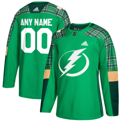 Custom Tampa Bay Lightning Green St. Patrick's Day Primegreen Jersey - All Stitched