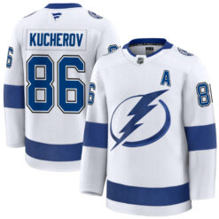 Nikita Kucherov Tampa Bay Lightning White Away Premium Jersey - All Stitched