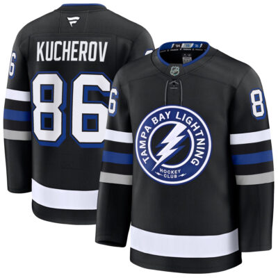 Nikita Kucherov Tampa Bay Lightning Black Alternate Premium Jersey - All Stitched