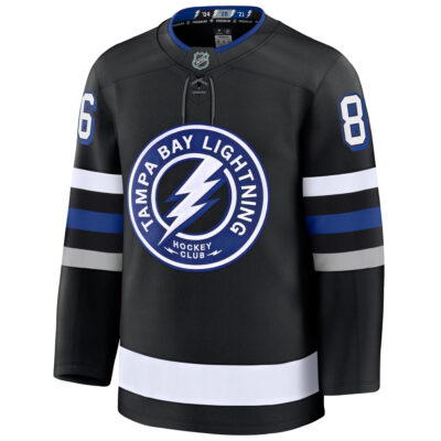Alternative view of Nikita Kucherov Tampa Bay Lightning Black Alternate Premium Jersey - All Stitched