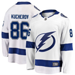 Nikita Kucherov Tampa Bay Lightning White Away Jersey - All Stitched