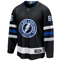 Alternative view of Nikita Kucherov Tampa Bay Lightning Black Alternate Jersey - All Stitched