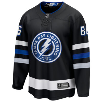 Alternative view of Nikita Kucherov Tampa Bay Lightning Black Alternate Jersey - All Stitched