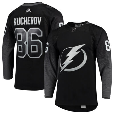 Nikita Kucherov Tampa Bay Lightning Black Alternate Primegreen Jersey - All Stitched