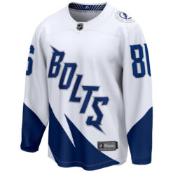 Alternative view of Nikita Kucherov Tampa Bay Lightning White 2022 Stadium Series Jersey - All Stitched