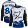 Nikita Kucherov Tampa Bay Lightning White Reverse Retro 2.0 Primegreen Jersey - All Stitched
