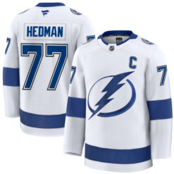 Victor Hedman Tampa Bay Lightning White Away Premium Jersey - All Stitched
