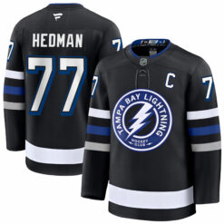 Victor Hedman Tampa Bay Lightning Black Alternate Premium Jersey - All Stitched
