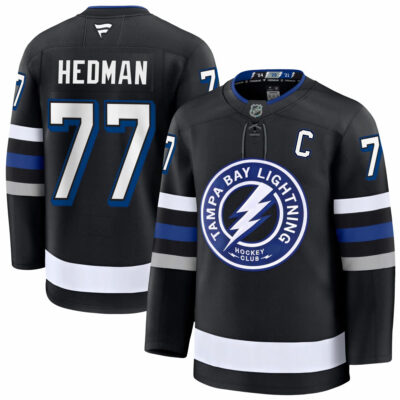 Victor Hedman Tampa Bay Lightning Black Alternate Premium Jersey - All Stitched