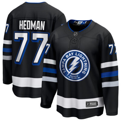 Victor Hedman Tampa Bay Lightning Black Alternate Jersey - All Stitched