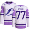 Victor Hedman Tampa Bay Lightning White Hockey Fights Cancer Jersey - All Stitched