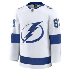 Alternative view of Andrei Vasilevski Tampa Bay Lightning White Away Premium Jersey - All Stitched
