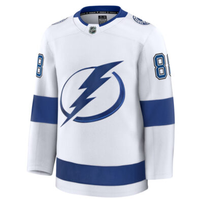 Alternative view of Andrei Vasilevski Tampa Bay Lightning White Away Premium Jersey - All Stitched