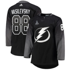 Andrei Vasilevski Tampa Bay Lightning Black Alternate Primegreen Jersey - All Stitched