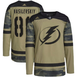 Andrei Vasilevski Tampa Bay Lightning Camo Military Appreciation Jersey - All Stitched