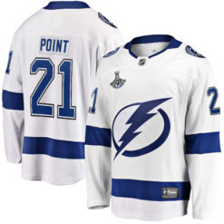 Brayden Point Tampa Bay Lightning White Away Jersey - All Stitched