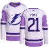 Brayden Point Tampa Bay Lightning White Hockey Fights Cancer Primegreen Jersey - All Stitched