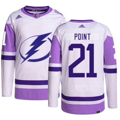 Brayden Point Tampa Bay Lightning White Hockey Fights Cancer Primegreen Jersey - All Stitched