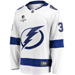 Alternative view of Brandon Hagel Tampa Bay Lightning White Away Jersey - All Stitched