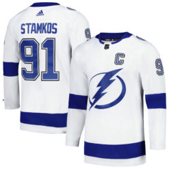 Steven Stamkos Tampa Bay Lightning White Away Primegreen Jersey - All Stitched