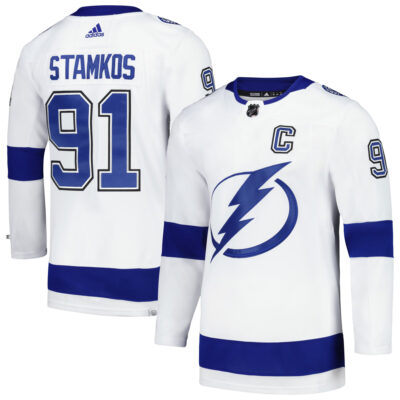 Steven Stamkos Tampa Bay Lightning White Away Primegreen Jersey - All Stitched