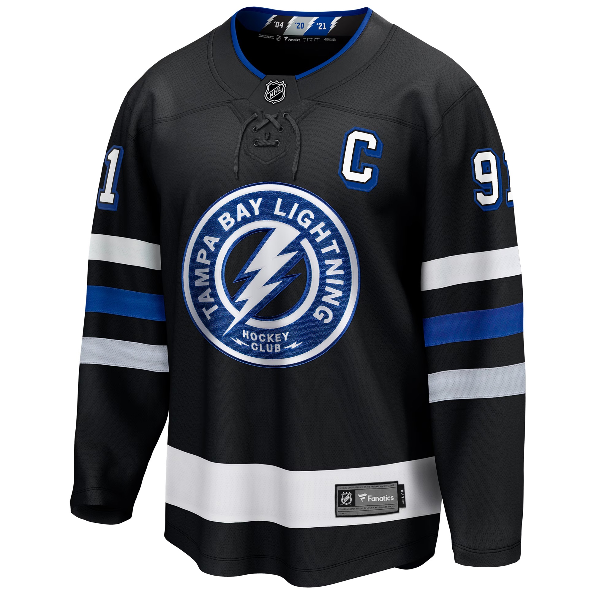 Steven Stamkos Tampa Bay Lightning Black Alternate Jersey - All Stitched - Image 2