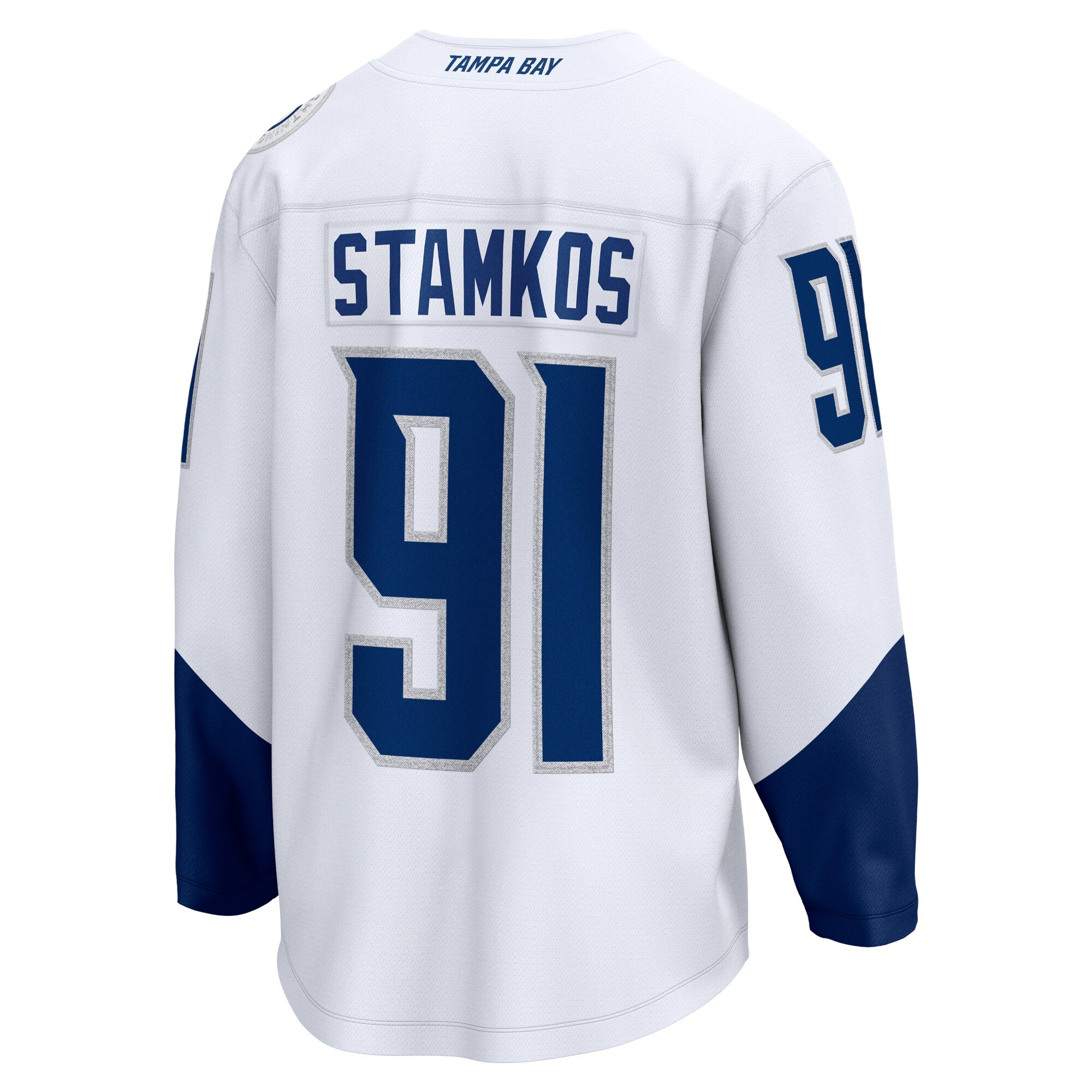 Steven Stamkos Tampa Bay Lightning White 2022 Stadium Series Jersey - All Stitched - Image 3