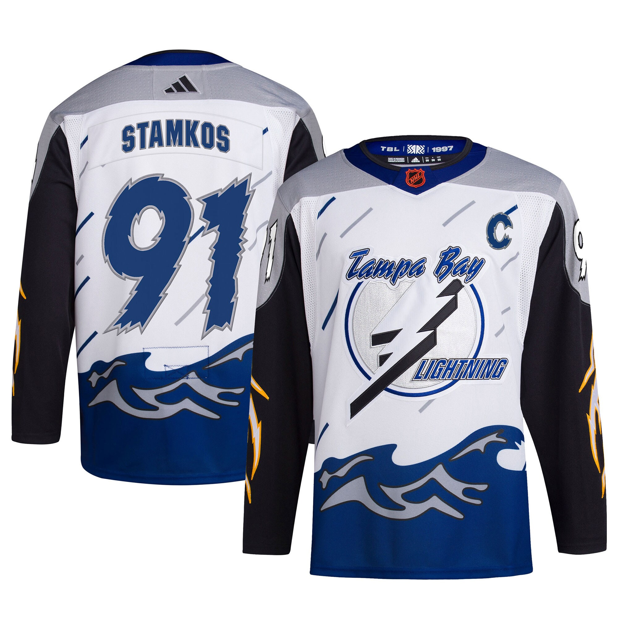 Steven Stamkos Tampa Bay Lightning White Reverse Retro 2.0 Primegreen Jersey - All Stitched