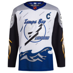 Alternative view of Steven Stamkos Tampa Bay Lightning White Reverse Retro 2.0 Primegreen Jersey - All Stitched