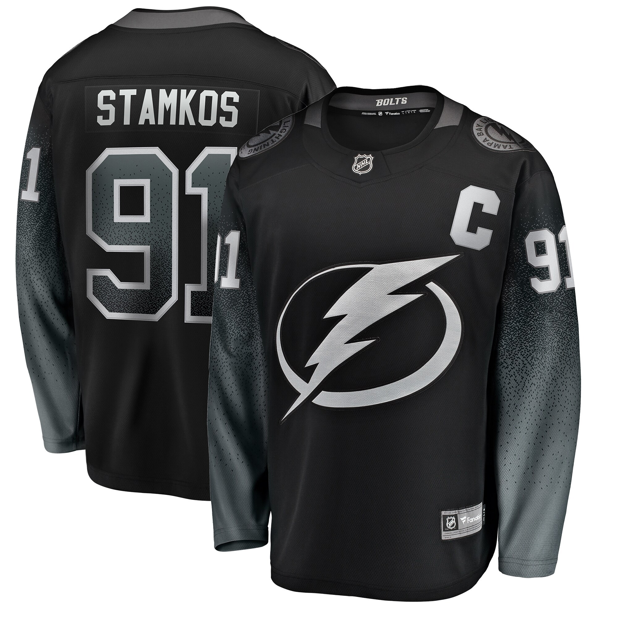 Steven Stamkos Tampa Bay Lightning Black Alternate Jersey - All Stitched