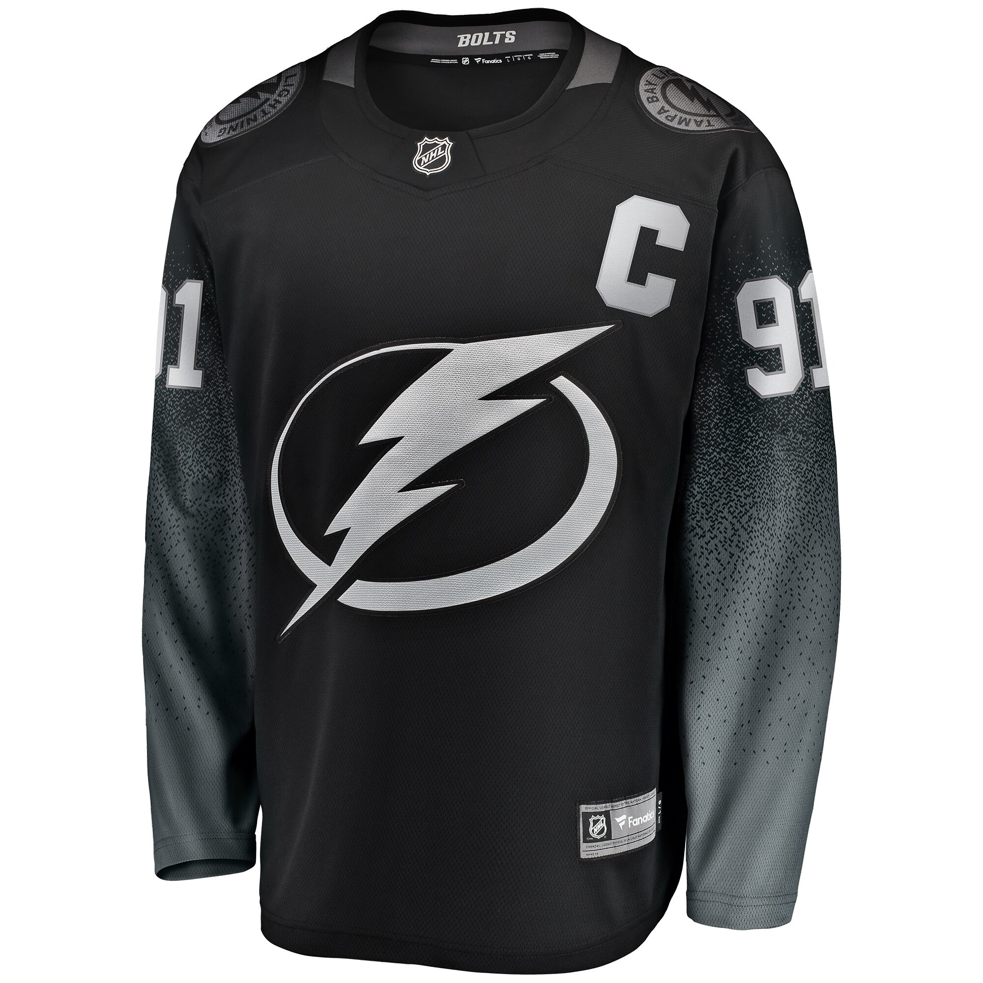 Steven Stamkos Tampa Bay Lightning Black Alternate Jersey - All Stitched - Image 2
