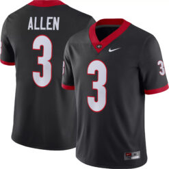 CJ Allen Georgia Bulldogs Football Black Alternate Game Jersey - All Stitched