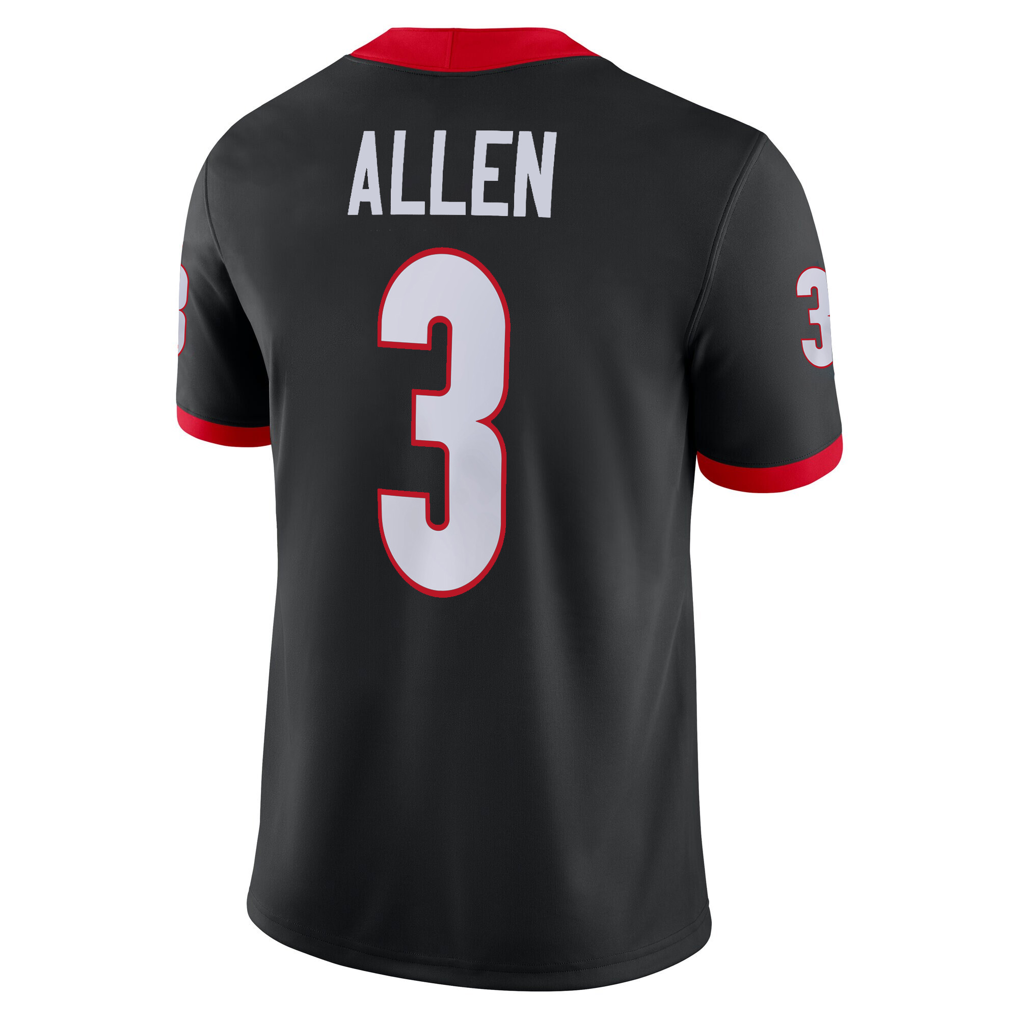 CJ Allen Georgia Bulldogs Football Black Alternate Game Jersey - All Stitched - Image 3