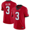 CJ Allen Georgia Bulldogs Football Red Home Jersey - All Stitched