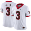 CJ Allen Georgia Bulldogs Football White Away Jersey - All Stitched