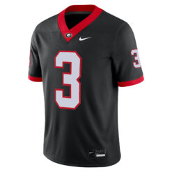 Alternative view of CJ Allen Georgia Bulldogs Football Black Alternate Jersey - All Stitched