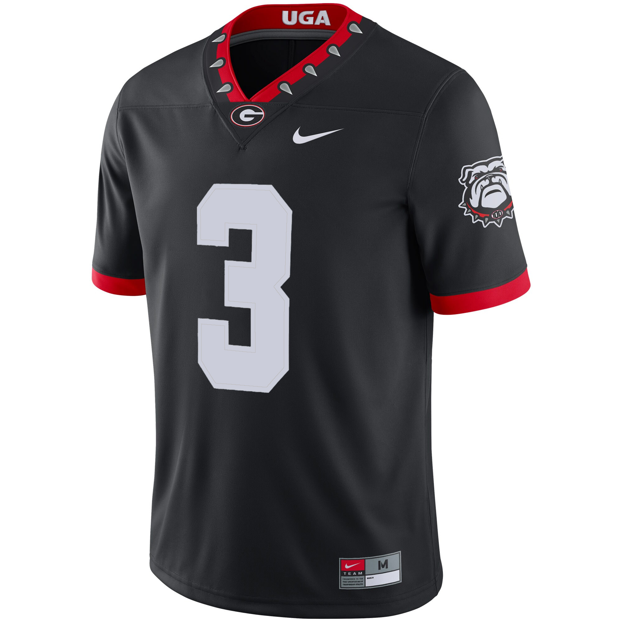 CJ Allen Georgia Bulldogs Football Black 1980 Throwback Jersey - All Stitched - Image 2