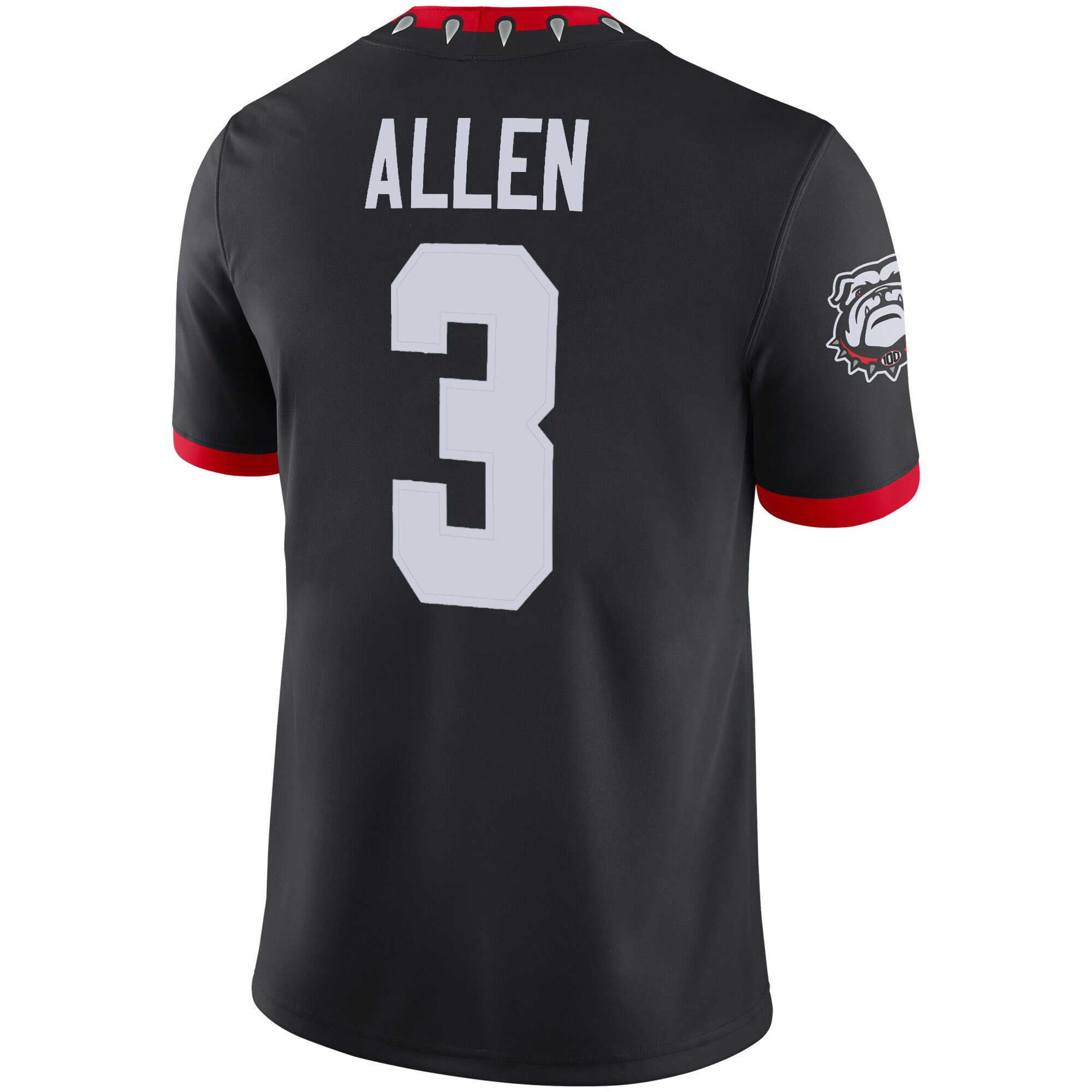 CJ Allen Georgia Bulldogs Football Black 1980 Throwback Jersey - All Stitched - Image 3