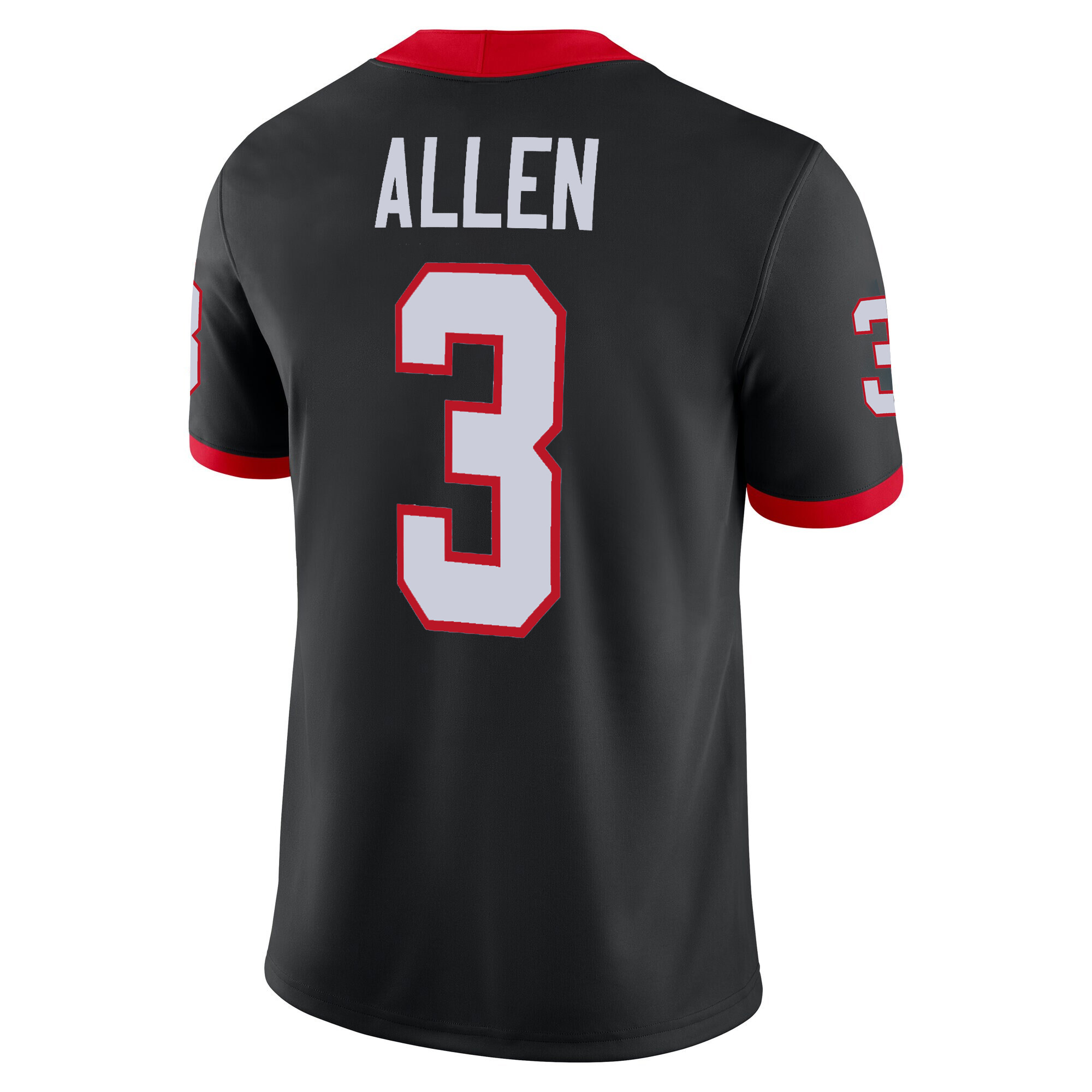 CJ Allen Georgia Bulldogs Football Black Alternate Jersey w/ SEC Patch - All Stitched - Image 3