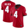 KJ Bolden Georgia Bulldogs Football Red Home Game Jersey - All Stitched
