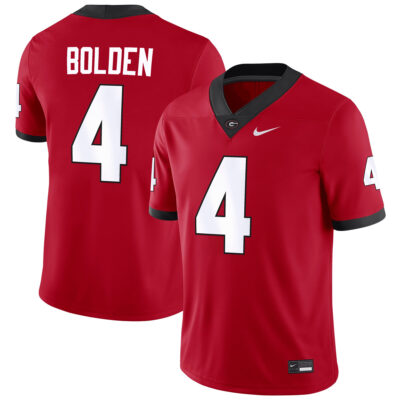 KJ Bolden Georgia Bulldogs Football Red Home Game Jersey - All Stitched