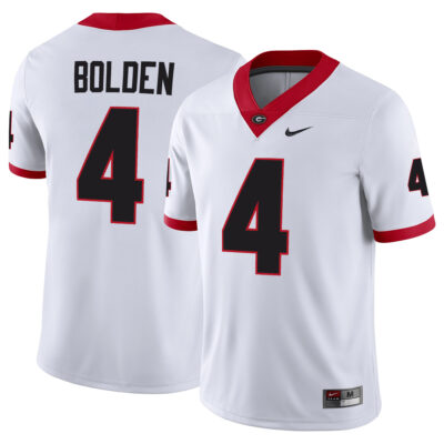 KJ Bolden Georgia Bulldogs Football White Away Game Jersey - All Stitched