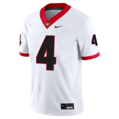 Alternative view of KJ Bolden Georgia Bulldogs Football White Away Game Jersey - All Stitched