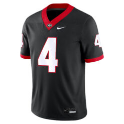 Alternative view of KJ Bolden Georgia Bulldogs Football Black Alternate Game Jersey - All Stitched