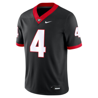 Alternative view of KJ Bolden Georgia Bulldogs Football Black Alternate Game Jersey - All Stitched