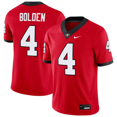 KJ Bolden Georgia Bulldogs Football Red Home Jersey - All Stitched
